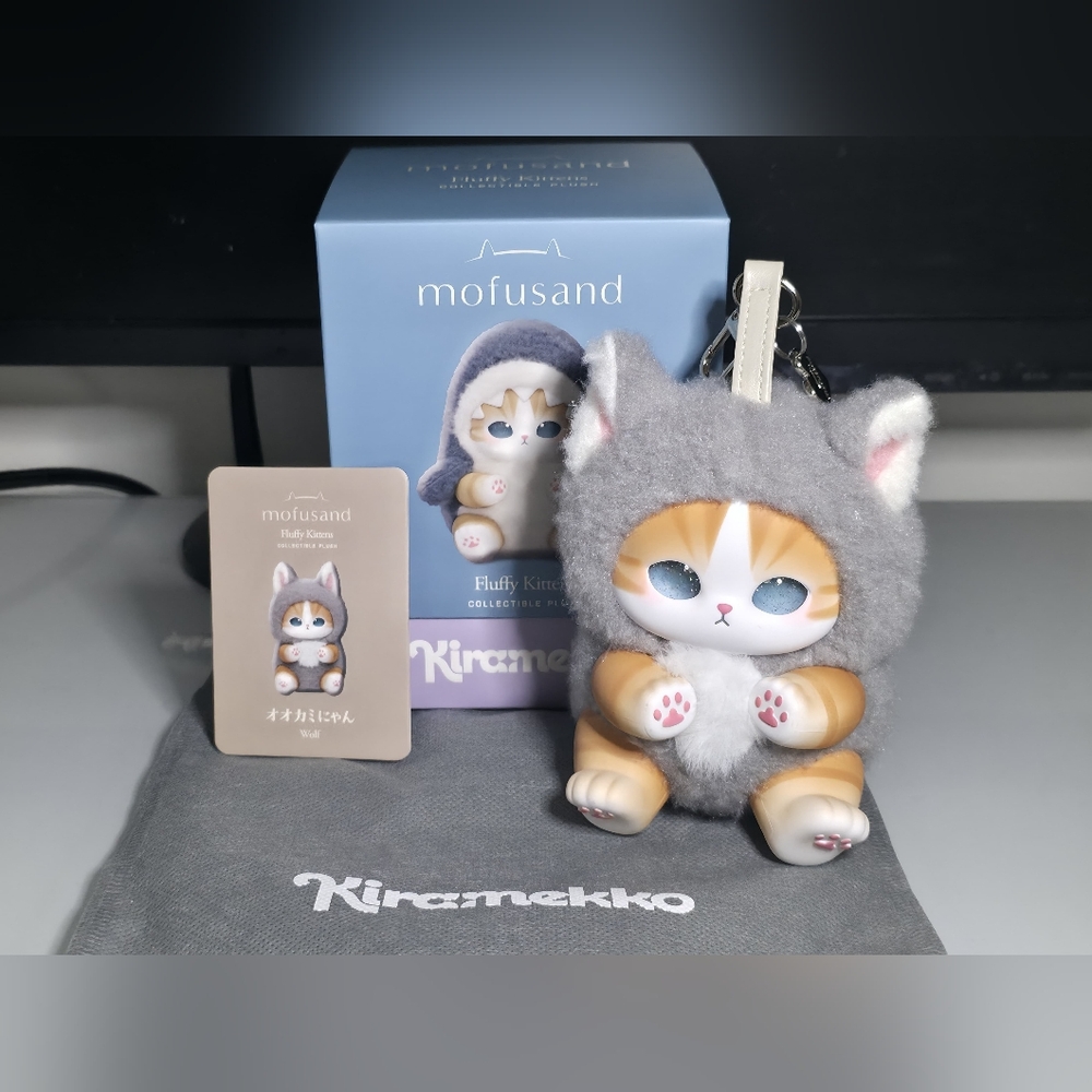 💰NEW YEARS SALE 💰  - Mofusand Fluffy Kitten Kiramekko Charm - WOLF 🐺 ONLY ONE